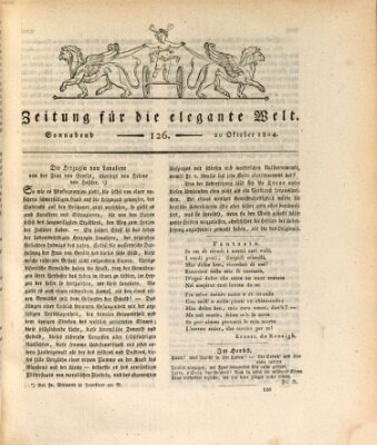 Zeitung für die elegante Welt Samstag 20. Oktober 1804