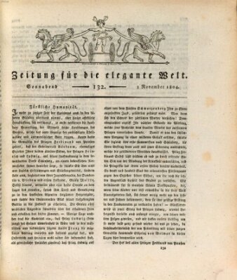 Zeitung für die elegante Welt Samstag 3. November 1804