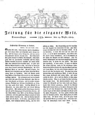 Zeitung für die elegante Welt Donnerstag 19. Dezember 1805