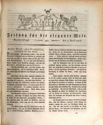 Zeitung für die elegante Welt Donnerstag 3. April 1806
