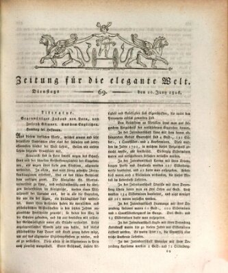 Zeitung für die elegante Welt Dienstag 10. Juni 1806