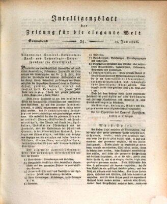 Zeitung für die elegante Welt Samstag 21. Juni 1806