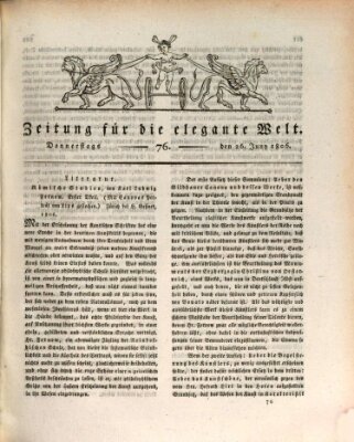 Zeitung für die elegante Welt Donnerstag 26. Juni 1806