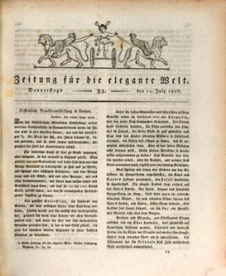 Zeitung für die elegante Welt Donnerstag 10. Juli 1806