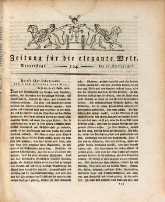 Zeitung für die elegante Welt Donnerstag 16. Oktober 1806