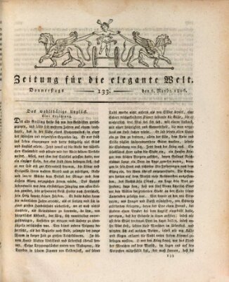 Zeitung für die elegante Welt Donnerstag 6. November 1806