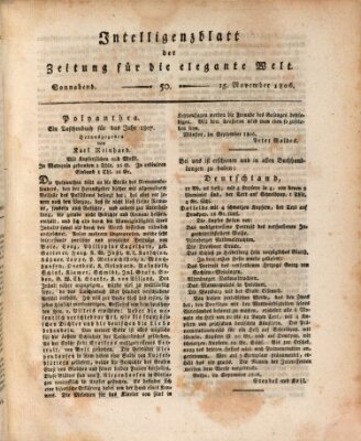Zeitung für die elegante Welt Samstag 15. November 1806