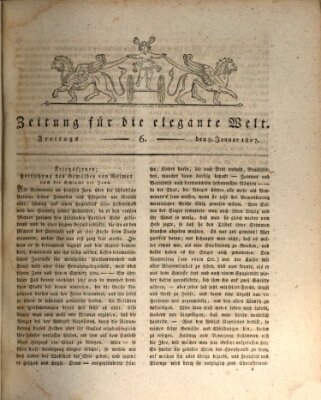 Zeitung für die elegante Welt Freitag 9. Januar 1807
