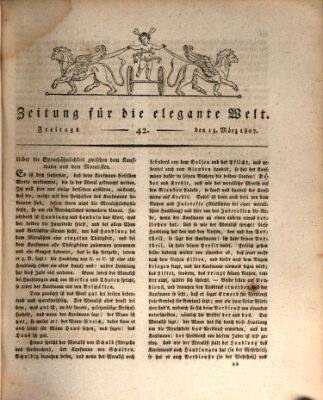 Zeitung für die elegante Welt Freitag 13. März 1807
