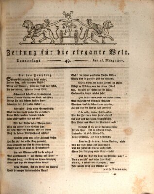 Zeitung für die elegante Welt Donnerstag 26. März 1807