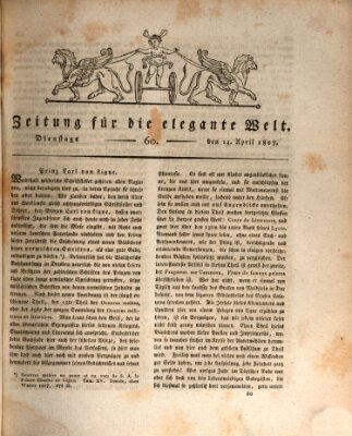 Zeitung für die elegante Welt Dienstag 14. April 1807