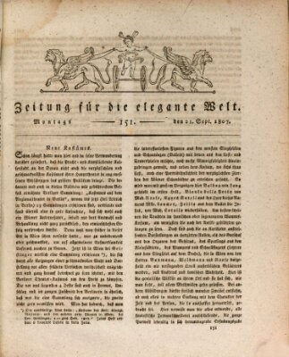 Zeitung für die elegante Welt Montag 21. September 1807