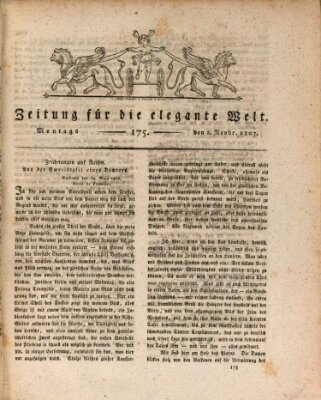 Zeitung für die elegante Welt Montag 2. November 1807