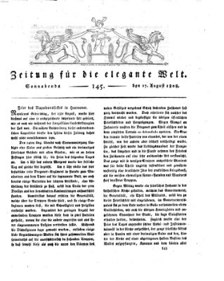 Zeitung für die elegante Welt Samstag 27. August 1808