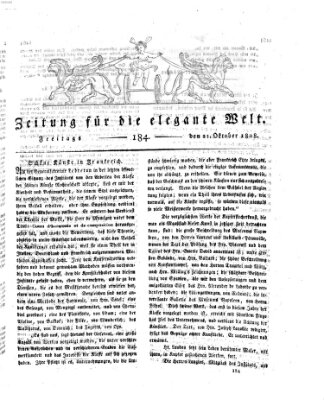 Zeitung für die elegante Welt Freitag 21. Oktober 1808