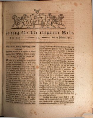 Zeitung für die elegante Welt Montag 13. Februar 1809