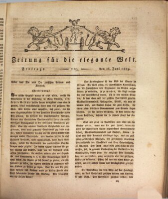 Zeitung für die elegante Welt Freitag 16. Juni 1809