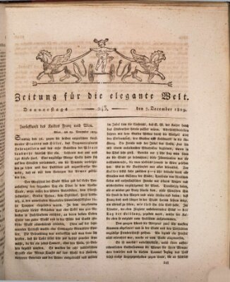 Zeitung für die elegante Welt Donnerstag 7. Dezember 1809