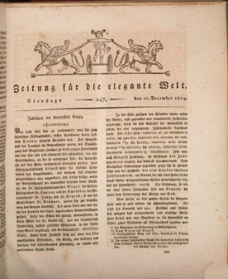 Zeitung für die elegante Welt Dienstag 12. Dezember 1809