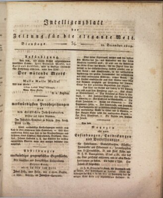 Zeitung für die elegante Welt Dienstag 12. Dezember 1809