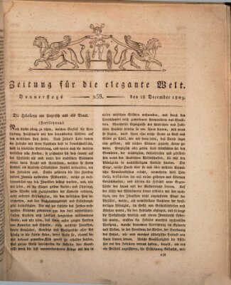 Zeitung für die elegante Welt Donnerstag 28. Dezember 1809
