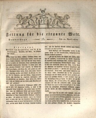Zeitung für die elegante Welt Donnerstag 12. April 1810