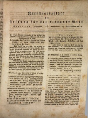 Zeitung für die elegante Welt Samstag 29. September 1810