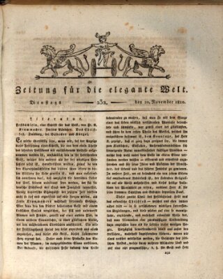 Zeitung für die elegante Welt Dienstag 20. November 1810