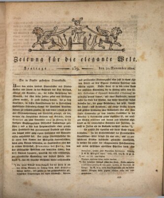 Zeitung für die elegante Welt Freitag 30. November 1810