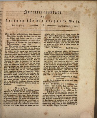Zeitung für die elegante Welt Dienstag 10. September 1811