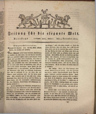 Zeitung für die elegante Welt Dienstag 5. November 1811