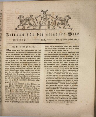 Zeitung für die elegante Welt Freitag 15. November 1811