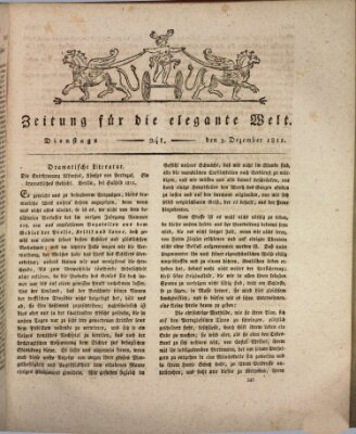 Zeitung für die elegante Welt Dienstag 3. Dezember 1811