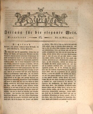 Zeitung für die elegante Welt Samstag 28. März 1812