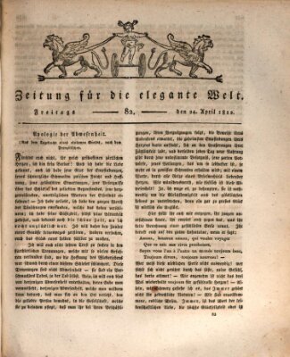 Zeitung für die elegante Welt Freitag 24. April 1812