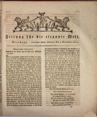 Zeitung für die elegante Welt Dienstag 3. November 1812