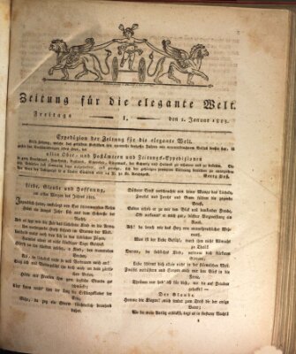 Zeitung für die elegante Welt Freitag 1. Januar 1813