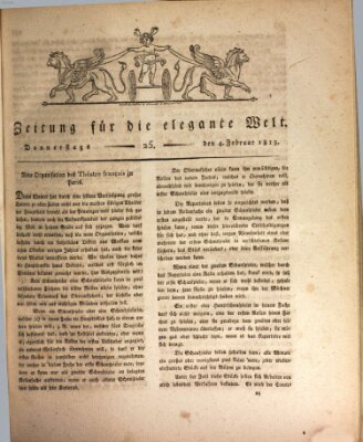 Zeitung für die elegante Welt Donnerstag 4. Februar 1813
