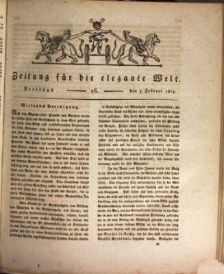 Zeitung für die elegante Welt Freitag 5. Februar 1813