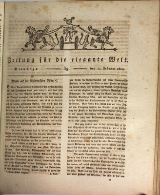 Zeitung für die elegante Welt Dienstag 23. Februar 1813