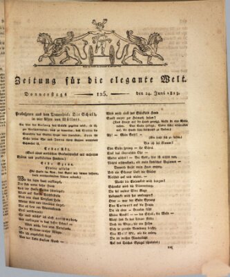 Zeitung für die elegante Welt Donnerstag 24. Juni 1813