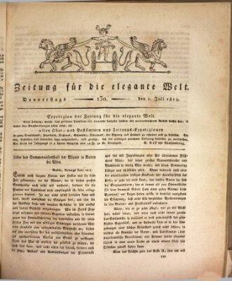 Zeitung für die elegante Welt Donnerstag 1. Juli 1813