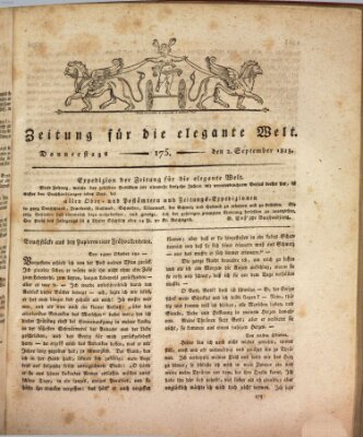 Zeitung für die elegante Welt Donnerstag 2. September 1813