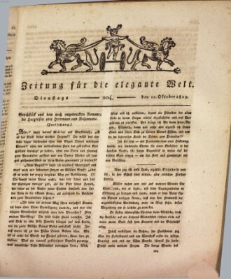Zeitung für die elegante Welt Dienstag 12. Oktober 1813
