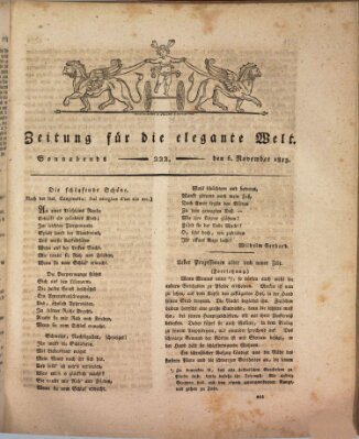 Zeitung für die elegante Welt Samstag 6. November 1813