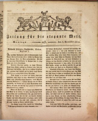 Zeitung für die elegante Welt Montag 6. Dezember 1813