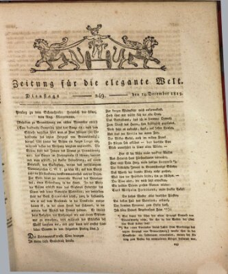 Zeitung für die elegante Welt Dienstag 14. Dezember 1813