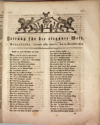 Zeitung für die elegante Welt Samstag 25. Dezember 1813