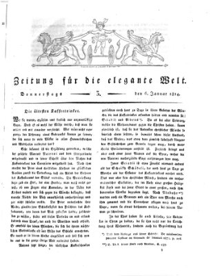 Zeitung für die elegante Welt Donnerstag 6. Januar 1814