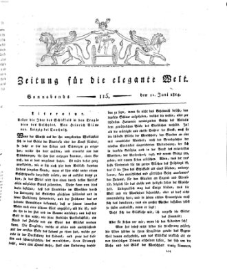 Zeitung für die elegante Welt Samstag 11. Juni 1814